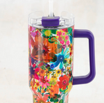 Mega 40oz Tumbler - Bright Floral Garden