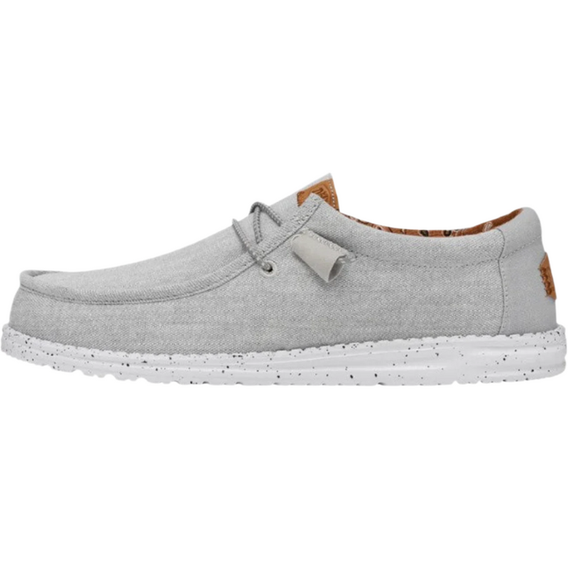 Hey Dude Wally Washed Canvas Light Grey