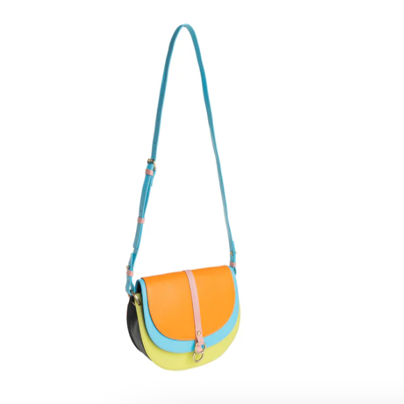 Color Point Half Moon Shoulder Bag