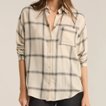 Z Supply River Plaid Button Up - Sea Salt