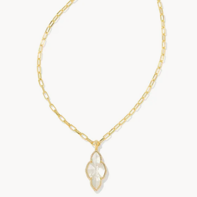 Kendra Scott Abbie Pave Long Necklace in Gold