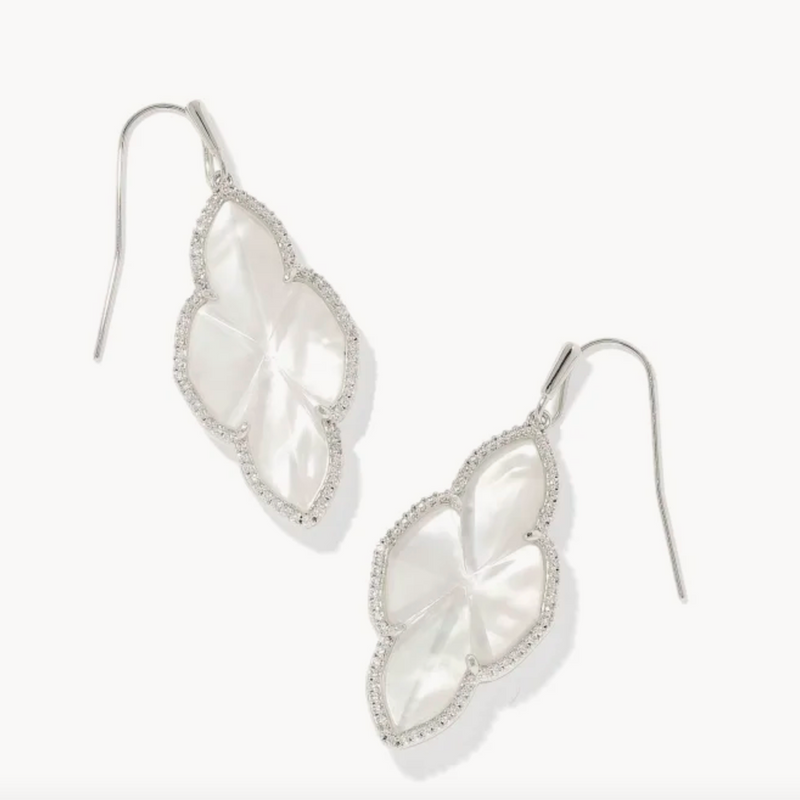 Kendra Scott Abbie Pave Drop Earring in Silver