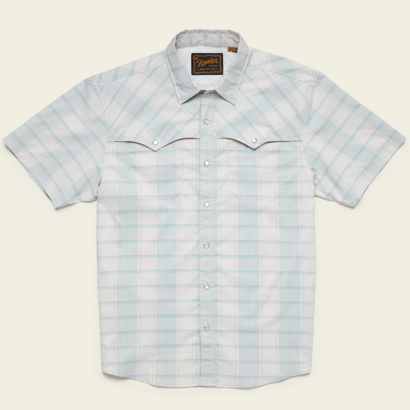 Howler Bros Tech Shirt Braden Plaid Chalk