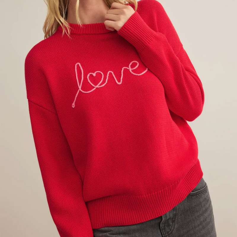 Z Supply Love Notes Boyfriend Sweater