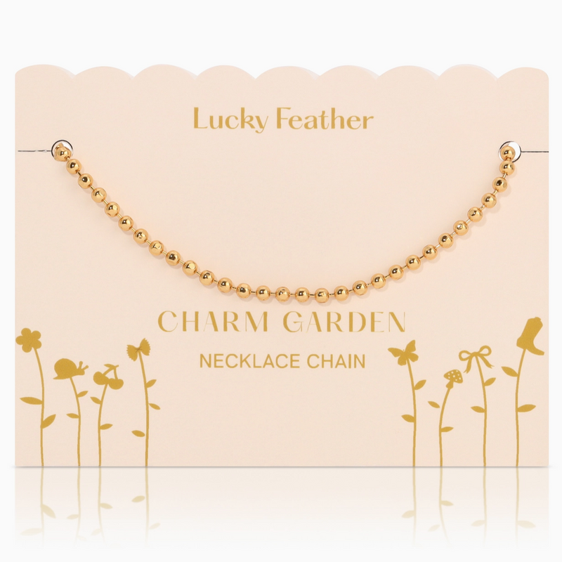 Lucky Feather Ball Chain Necklace