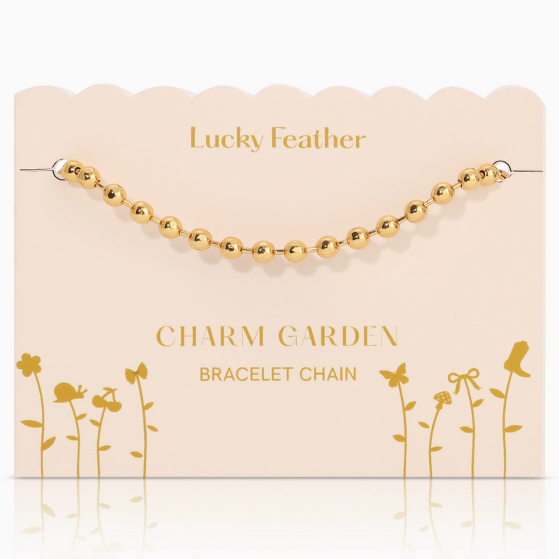 Lucky Feather Ball Chain Bracelet