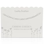 Lucky Feather Paperclip Chain Necklace