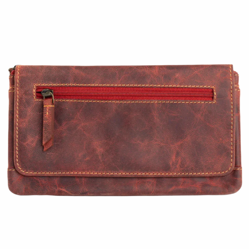 Western Fork Wallet in Red Russet