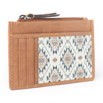 Desert Diamond Credit Card Holder In White and Brown