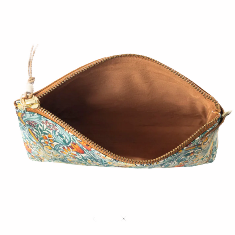 Secret Garden Clutch Bag In Camel