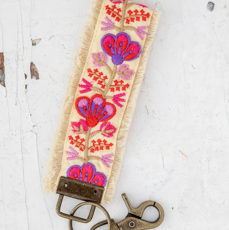 Natural Life Embroidered Key Fob