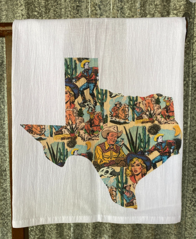 Cowboy Texas Kitchen Towel