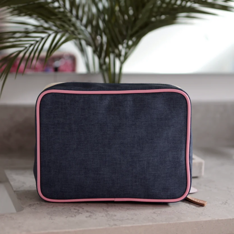Denim Oversized Cosmetic Bag