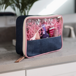 Denim Oversized Cosmetic Bag