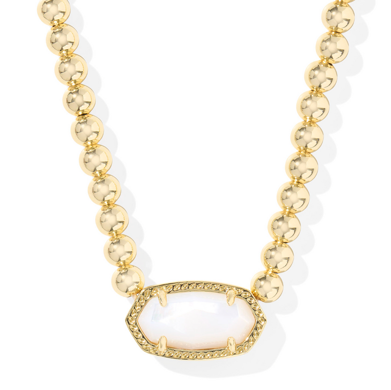 Kendra Scott Elisa Beaded Necklace - Gold Mother of Pearl
