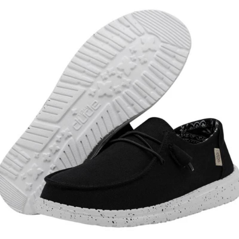 Hey Dude Wendy Stretch Canvas Black Odyssey