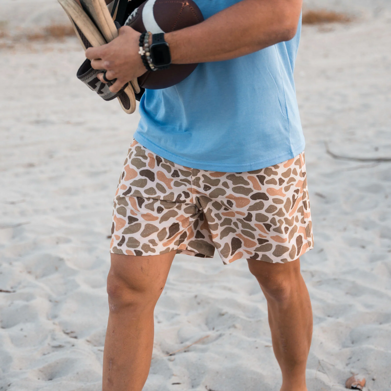 Burlebo Everyday Shorts - Venado Camo w/ Brown Pocket