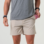 Burlebo Everyday Shorts - Light Khaki with American Flag Pocket
