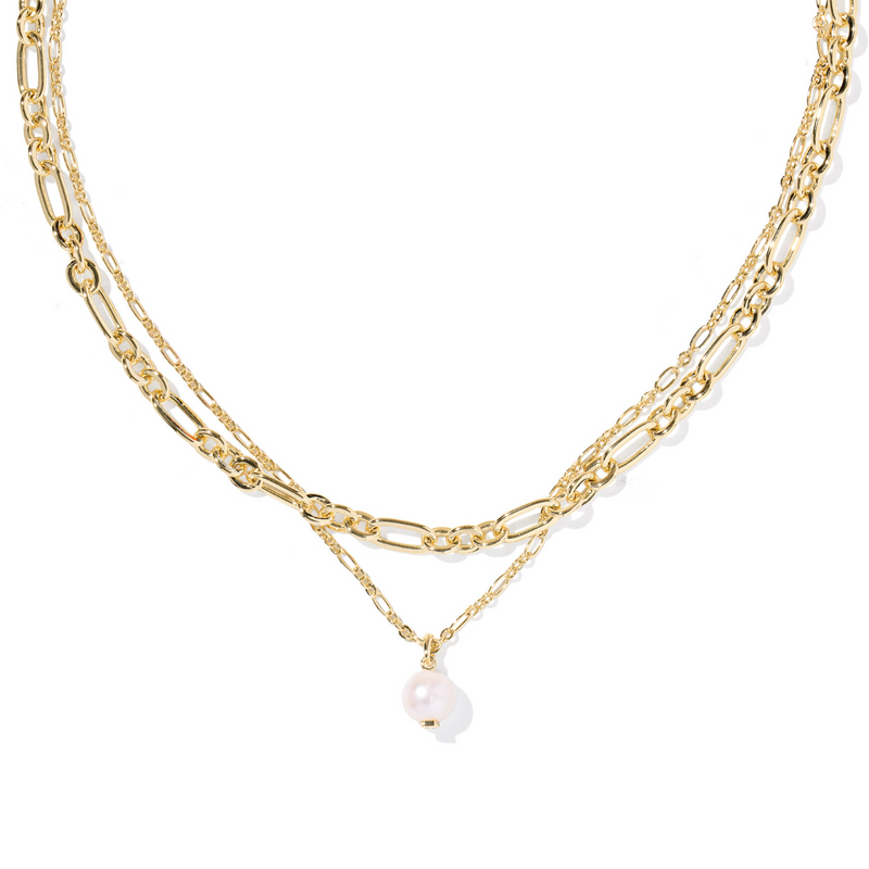Ashton Multi Strand Necklace in Gold and Silver