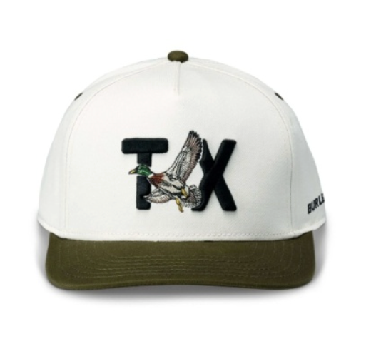 Burlebo TX Mallard Cap- Cream & Green Bill