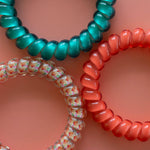 Spiral Hair Coils | Large | Coral Craze Hair Ties