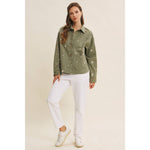 Embroydery Cotton Twill Utility Jacket