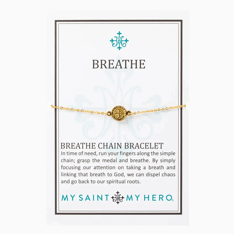 My Saint My Hero Breathe Chain Bracelet