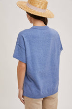 Crew Neck Knit T-Shirt