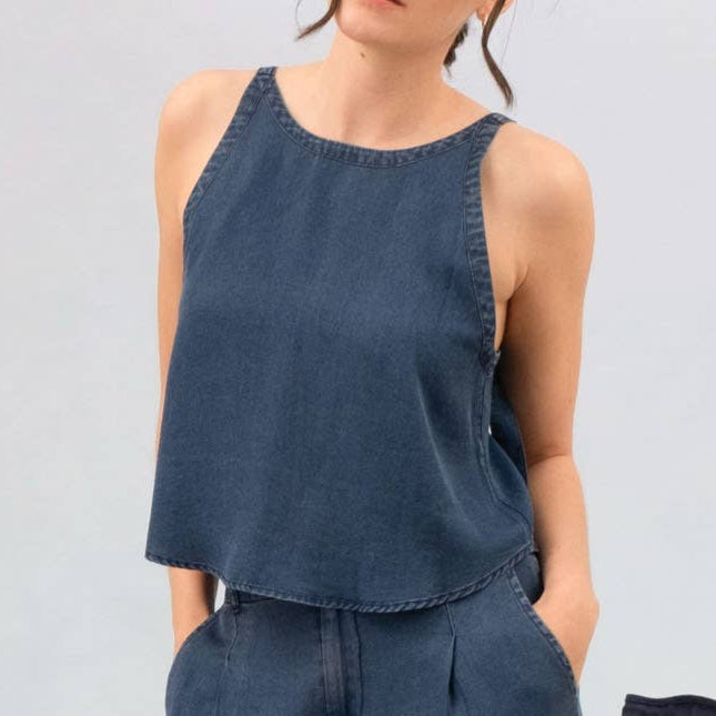 Sleeveless Tie Top