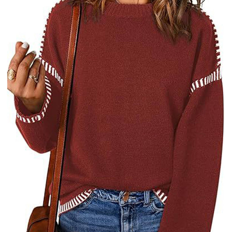 Contrast Stitch Sweater