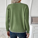 Contrasting Edge Knitted Sweater