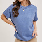 Crew Neck Knit T-Shirt