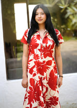 Carrie Cotton Dress Rust Beige
