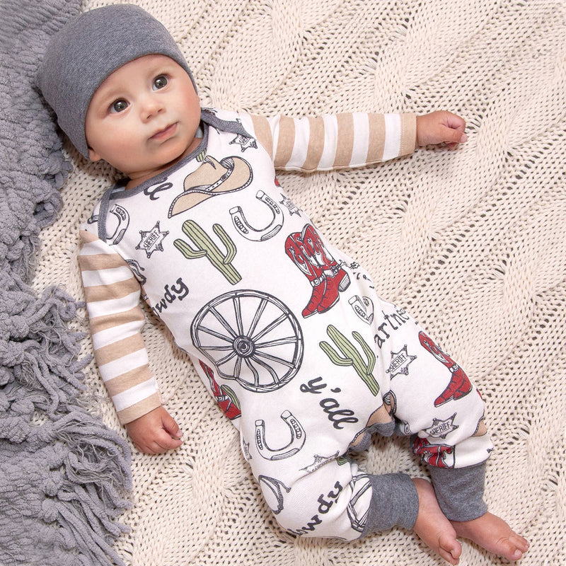 Baby Boy's Howdy Partner Bamboo Romper