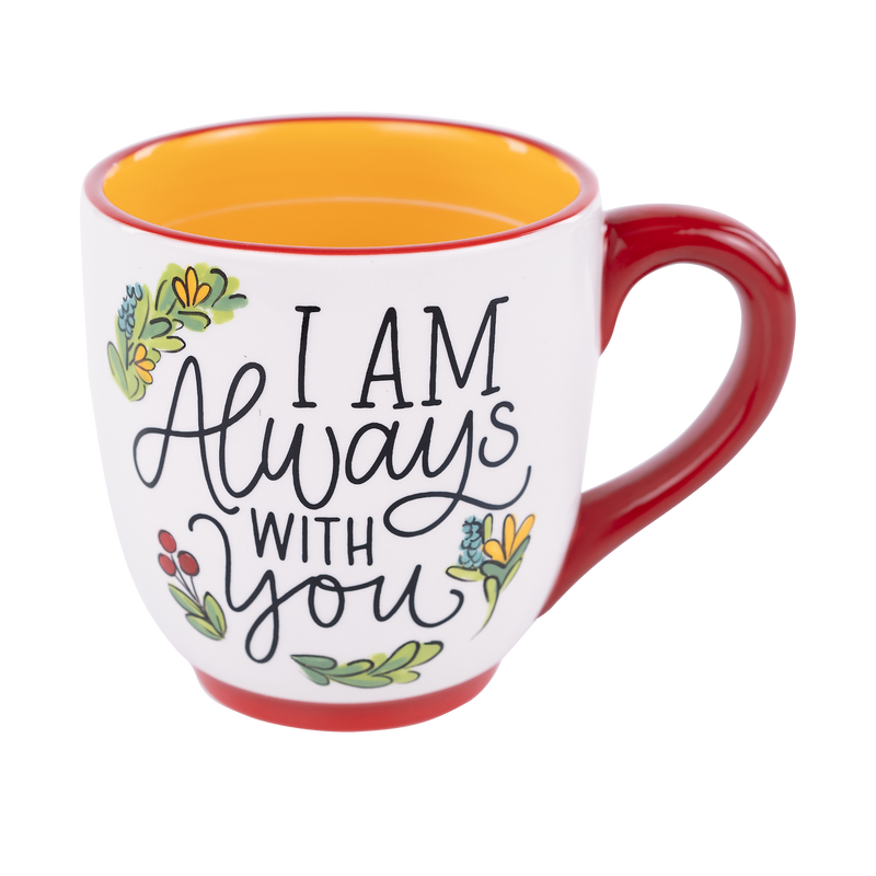 I Am Always With You Red Bird Wreath Mug