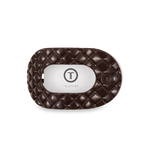 Flat Round Hair Clip | Truly Taupe Quilted