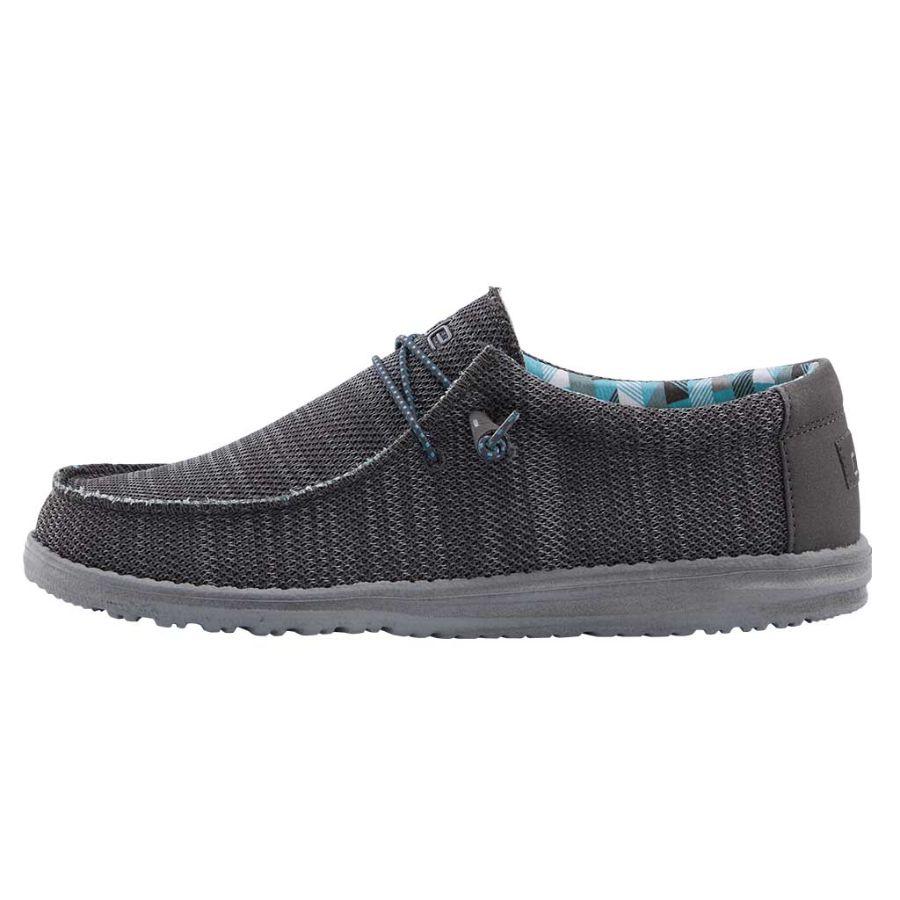 Gray casual shoe on a white background