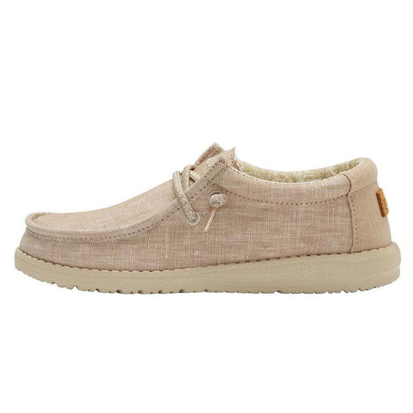 Beige casual shoe on a white background