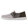 Gray and brown sneaker on a white background