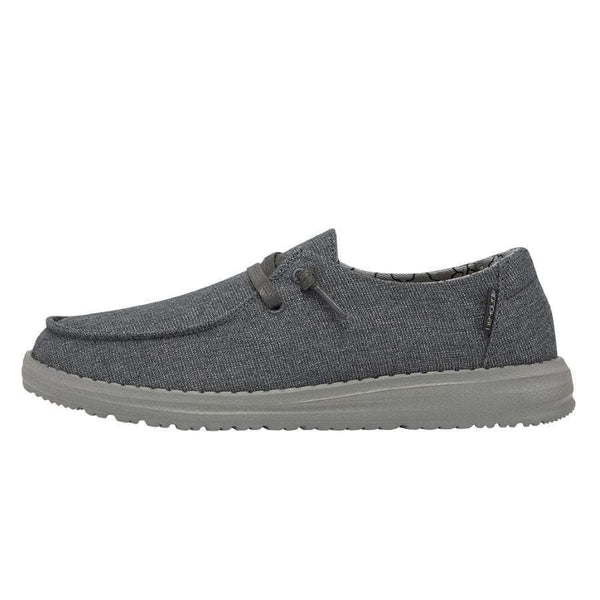 Gray casual shoe on a white background