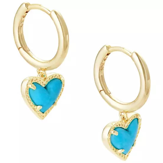 Kendra Scott Ari Heart Huggie Earrings In Gold