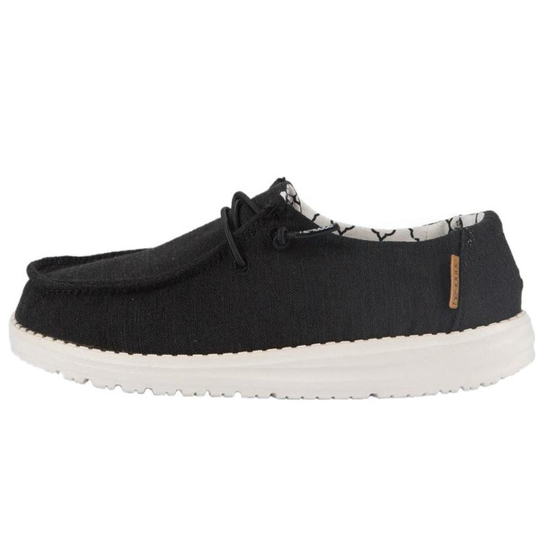 Hey Dude Wendy Youth Linen Black