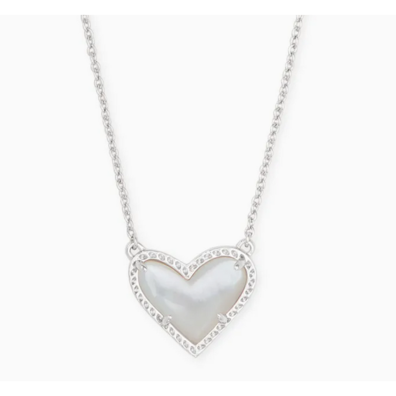 Kendra Scott Ari Heart Pendant In Silver